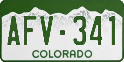 CO license plate AFV341