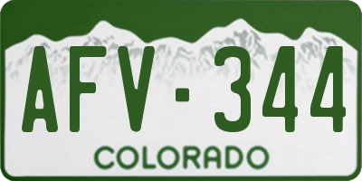 CO license plate AFV344