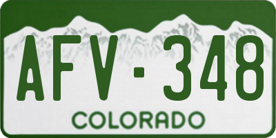CO license plate AFV348