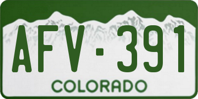 CO license plate AFV391