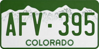 CO license plate AFV395