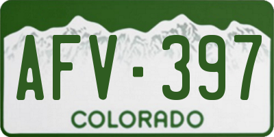 CO license plate AFV397