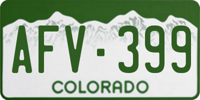 CO license plate AFV399