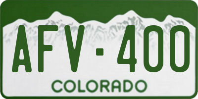 CO license plate AFV400
