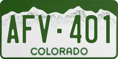 CO license plate AFV401