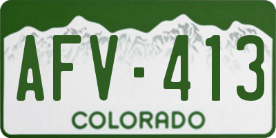 CO license plate AFV413