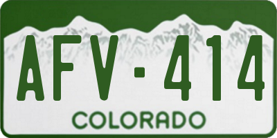 CO license plate AFV414
