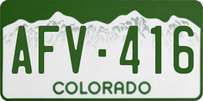 CO license plate AFV416
