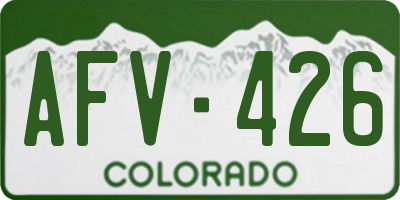 CO license plate AFV426
