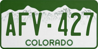 CO license plate AFV427