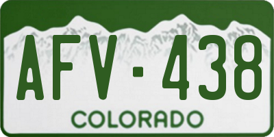 CO license plate AFV438