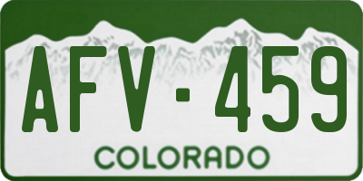 CO license plate AFV459