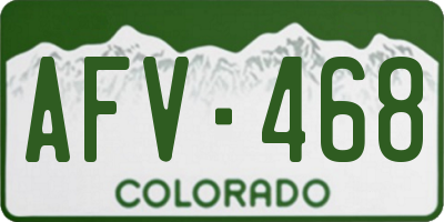 CO license plate AFV468