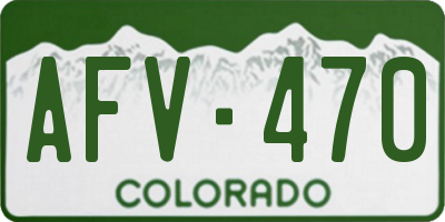 CO license plate AFV470