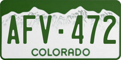 CO license plate AFV472