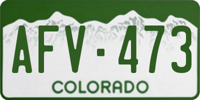 CO license plate AFV473