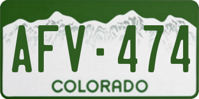 CO license plate AFV474