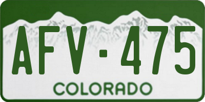 CO license plate AFV475