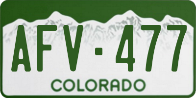 CO license plate AFV477