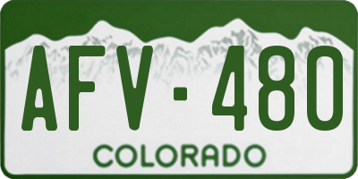 CO license plate AFV480