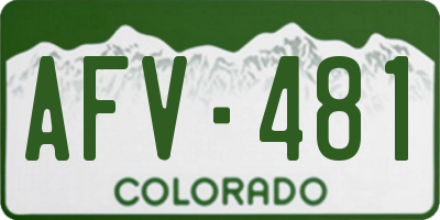 CO license plate AFV481