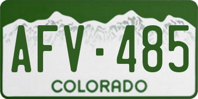 CO license plate AFV485
