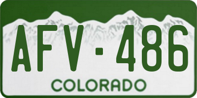 CO license plate AFV486
