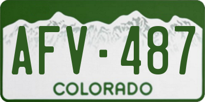 CO license plate AFV487