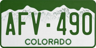CO license plate AFV490