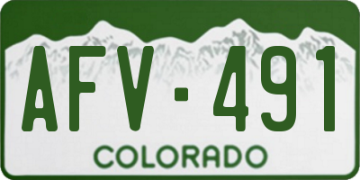 CO license plate AFV491