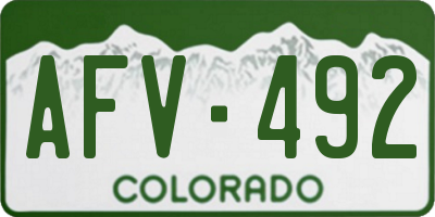 CO license plate AFV492