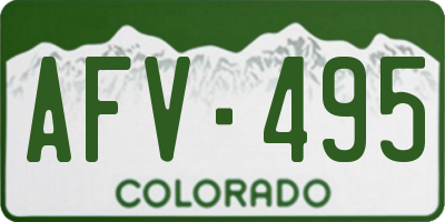 CO license plate AFV495
