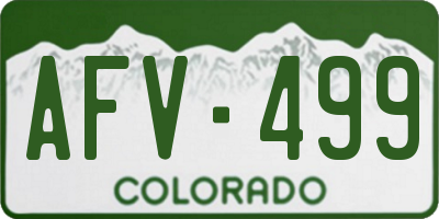 CO license plate AFV499