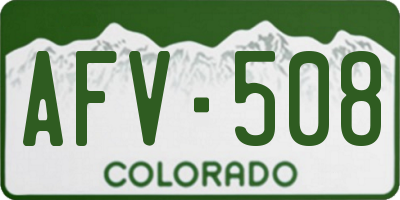 CO license plate AFV508