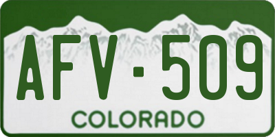 CO license plate AFV509