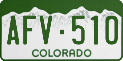 CO license plate AFV510