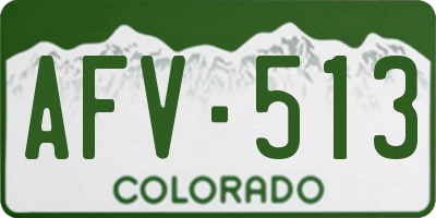 CO license plate AFV513