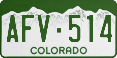 CO license plate AFV514
