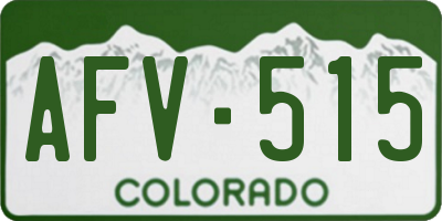 CO license plate AFV515