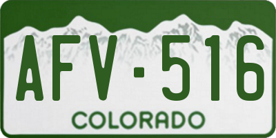 CO license plate AFV516