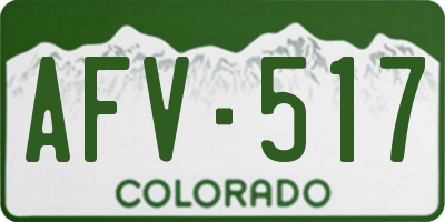 CO license plate AFV517
