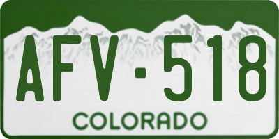 CO license plate AFV518