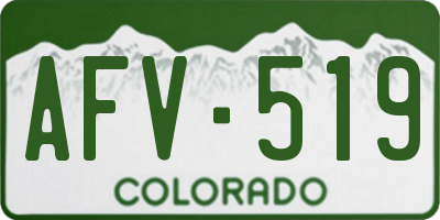 CO license plate AFV519