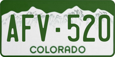 CO license plate AFV520