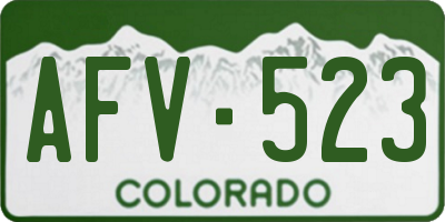 CO license plate AFV523