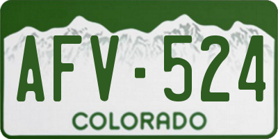 CO license plate AFV524