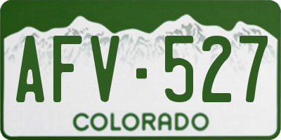 CO license plate AFV527