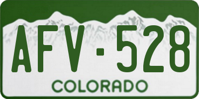 CO license plate AFV528