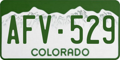 CO license plate AFV529