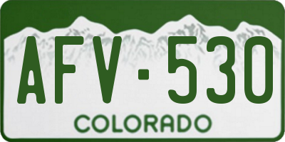 CO license plate AFV530